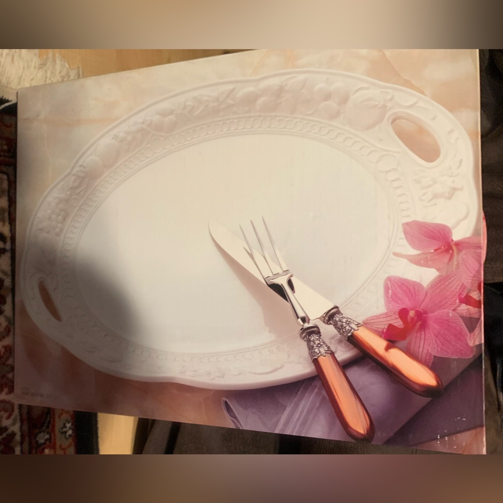 Large White Ceramic Serving Platter